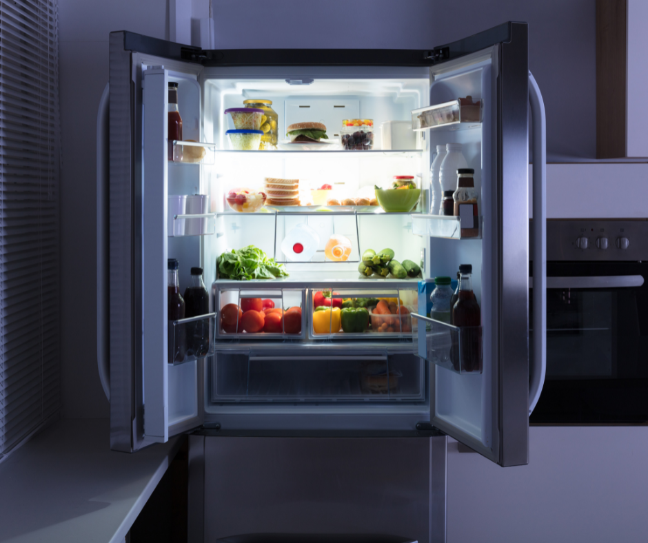 A Bosch refrigerator with a door switch