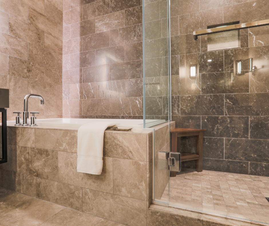A photo of the Clarion Bathware 2 piece shower tub combo, perfect for compact bathrooms
